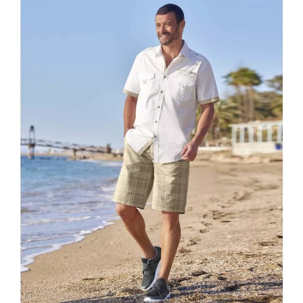 Atlas For Men Ternede sommershorts med elastik i taljen til mænd