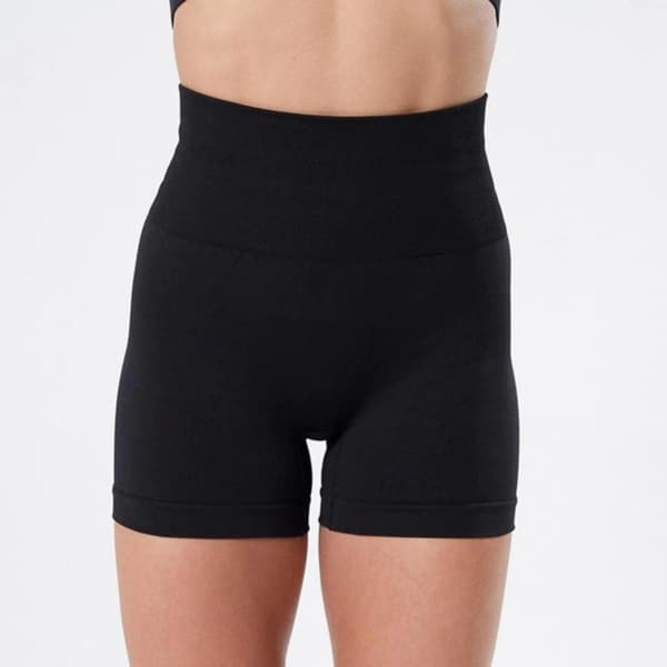 Svarta Fitness shorts med hög midja