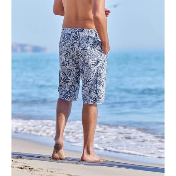 Atlas For Men Mens Leaf Print Cargo Shorts