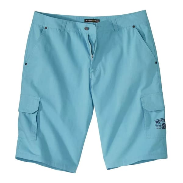 Atlas For Men Mens Plain Cargo Shorts Turquoise 36R