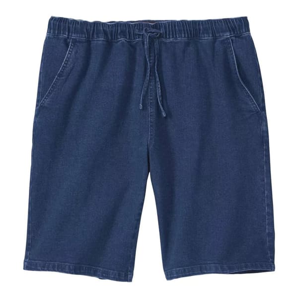 Atlas For Men Mens Denim Elasticated Waist Shorts Blue L