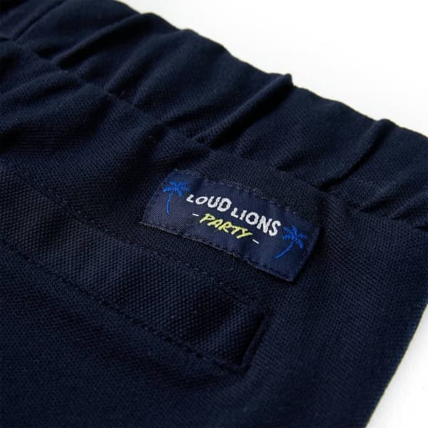 vidaXL Barneshorts med snor marineblå 140