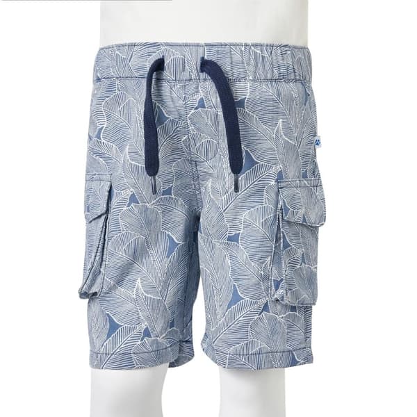 vidaXL Barneshorts med snor mørkeblå 104