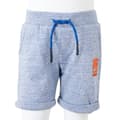Miniatyrbild 8 av 8: vidaXL Barnshorts med snöre blå melange 128