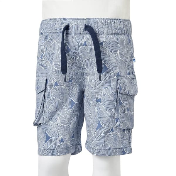 vidaXL Barneshorts med snor mørkeblå 128