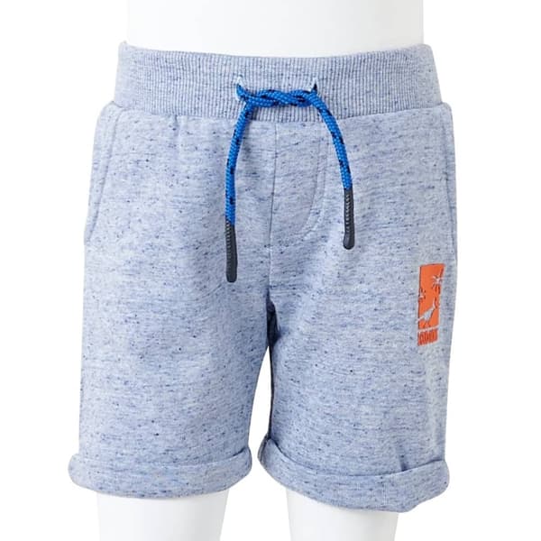 vidaXL Barneshorts med snor blå melert 92