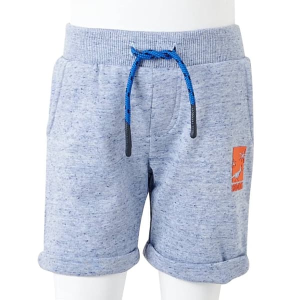 vidaXL Barneshorts med snor blå melert 116