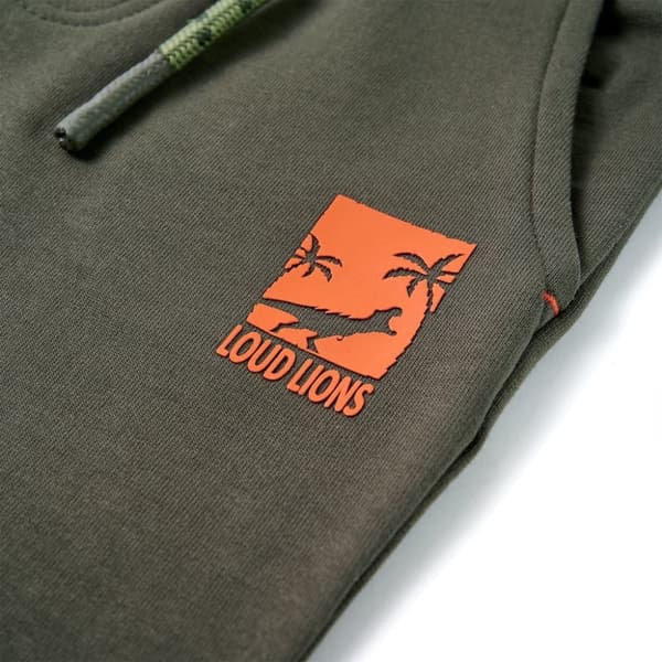 vidaXL Barnshorts med snöre mörk khaki 140