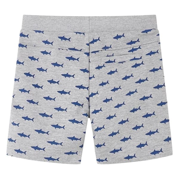 vidaXL Barneshorts med snor lysegrå melert 140