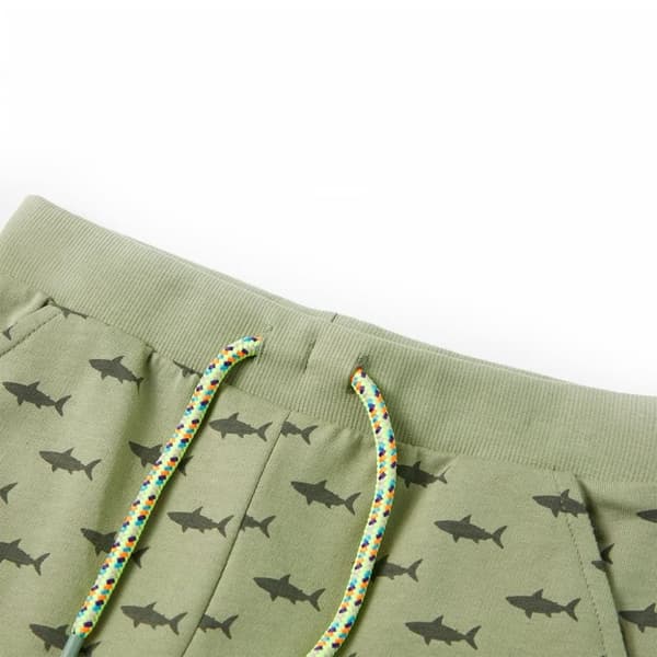 vidaXL Barnshorts med snöre blandad ljus khaki 128