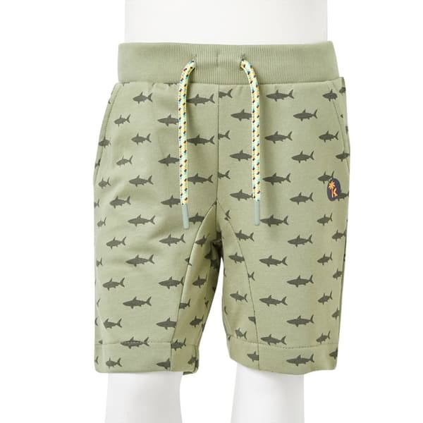 vidaXL Barnshorts med snöre blandad ljus khaki 128