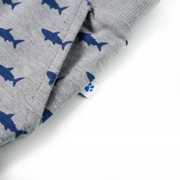 vidaXL Barneshorts med snor lysegrå melert 128
