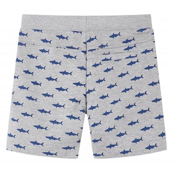 vidaXL Barneshorts med snor lysegrå melert 128