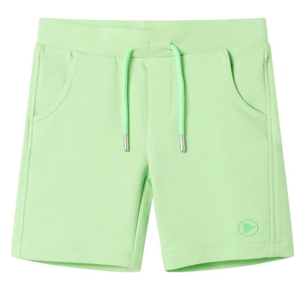 vidaXL Barnshorts fluogrön 128