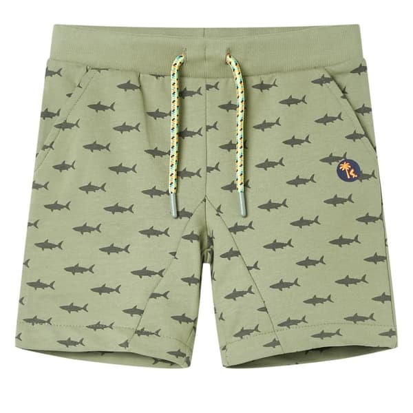 vidaXL Lasten shortsit kiristysnyörillä vaalea khaki 104