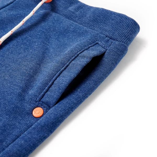 vidaXL Barneshorts med snor mørkeblå melert 140