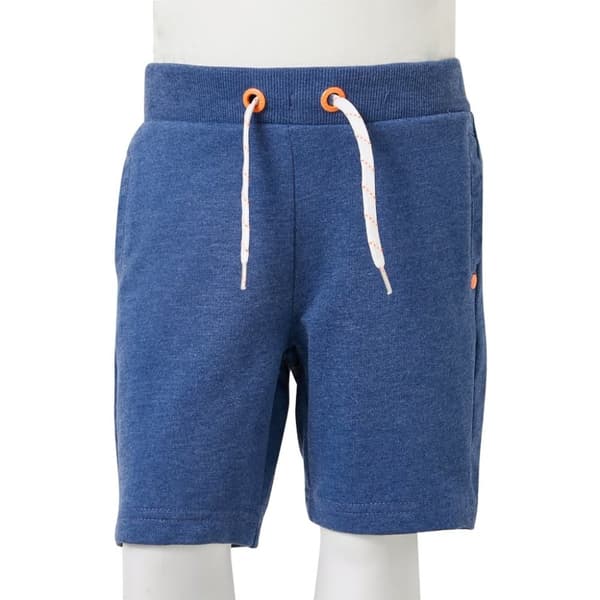 vidaXL Barneshorts med snor mørkeblå melert 140