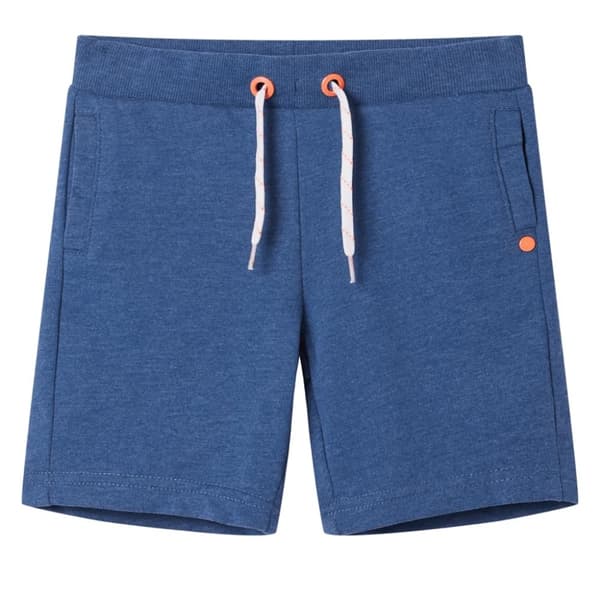 vidaXL Barneshorts med snor mørkeblå melert 140