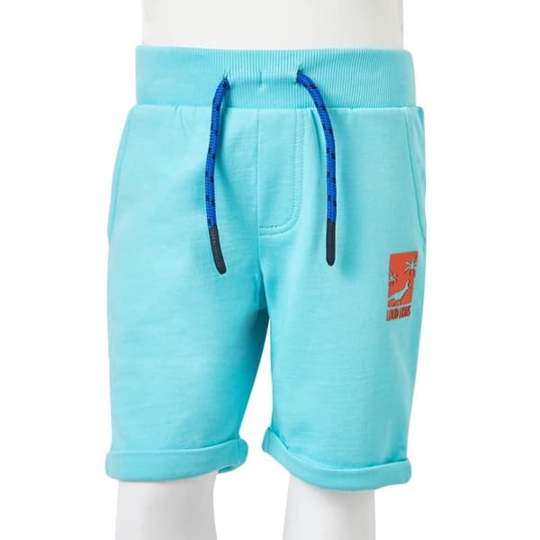 vidaXL Barneshorts med snor aqua 116