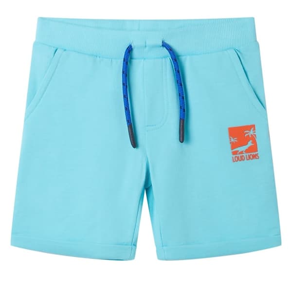 vidaXL Barneshorts med snor aqua 128