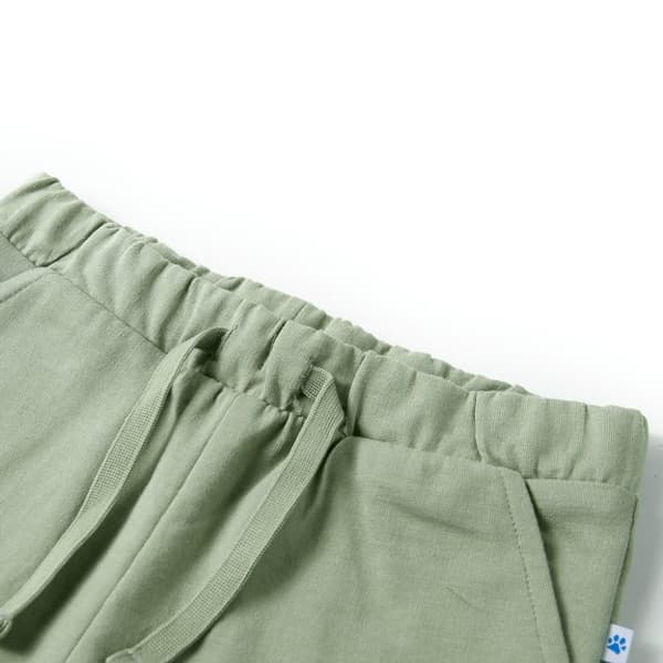vidaXL Barneshorts med snor lysekaki 140
