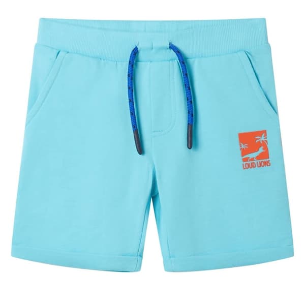 vidaXL Shorts til børn str. 92 med snøre akvamarinblå