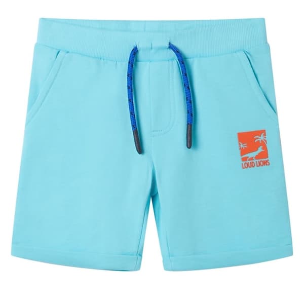 vidaXL Shorts til børn str. 140 med snøre akvamarinblå