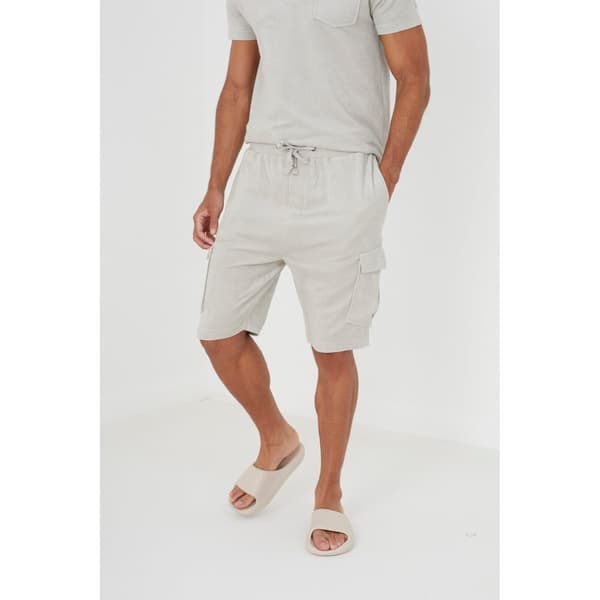 Brave Soul Mens Erikson Cargo Shorts Light Stone L