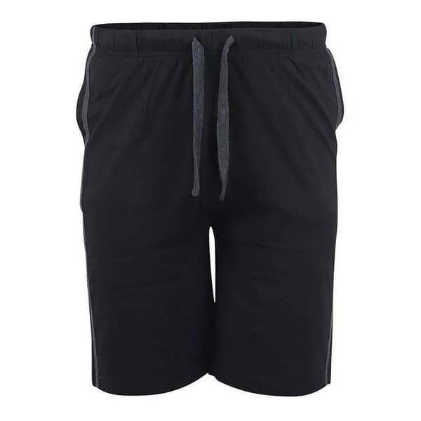 Duke Mens D555 Ryan Elasticated Waist Kingsize Jersey Shorts (Pack of 2) Black/Charcoal 7XL