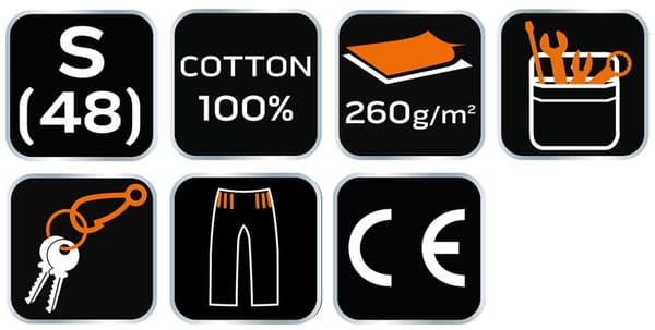 Korte shorts, 100% bomuld, str. S