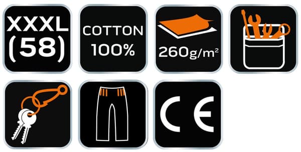 Korte shorts, 100% bomuld, størrelse XXXL