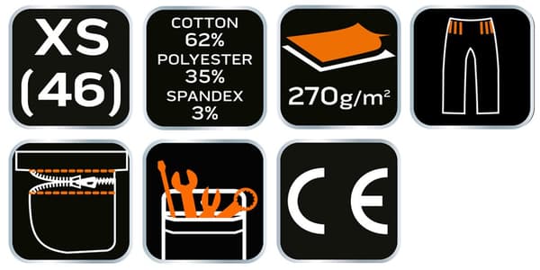 PREMIUM shortsit, 62 % puuvillaa, 35 % polyesteriä, 3 % elastaania, koko XS