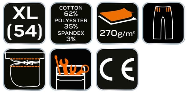 PREMIUM shortsit, 62% puuvillaa, 35% polyesteriä, 3% elastaania, koko XL