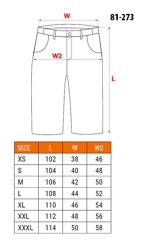 DENIM arbejdsshorts, sorte, str. XXL