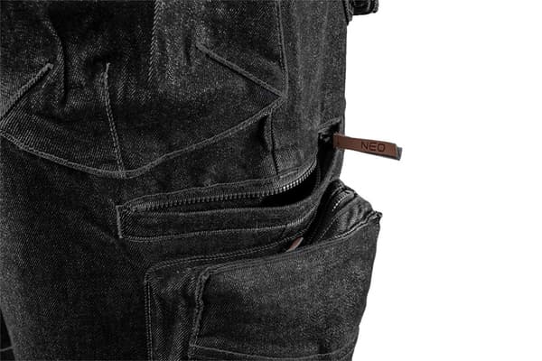 DENIM arbejdsshorts, sorte, str. XXXL