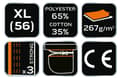Miniatyrbillede 7 af 8: HD-shorts, webbing bælte, aftagelige lommer, størrelse XL/56