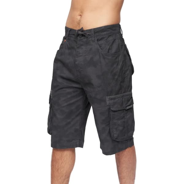 Crosshatch Mens Hanwhere Camo Cargo Shorts Grey 34R