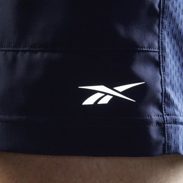 Reebok Essentials två-i-ett löparshorts - Herr - Marinblå - Löpning - Andas
