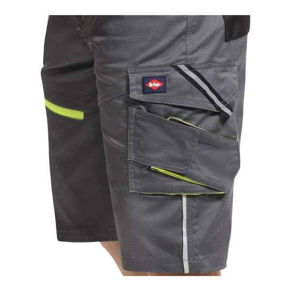 Lee Cooper Mens Stretch Reflective Multi Pocket Cargo Shorts