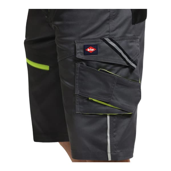 Lee Cooper Mens Stretch Reflective Multi Pocket Cargo Shorts