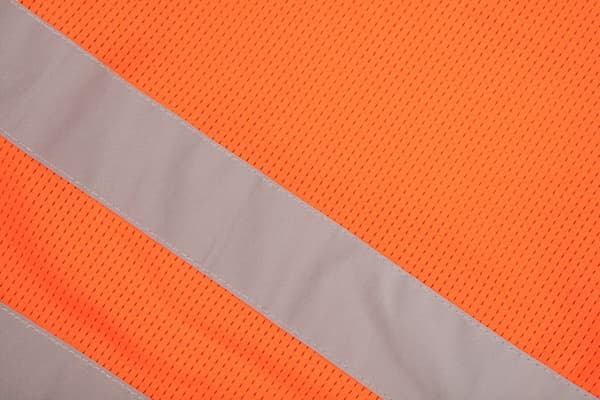 Advarselshorts, orange, mesh, str. S