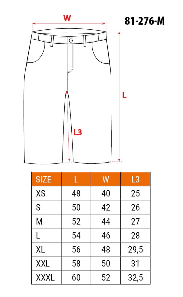 PREMIUM shorts, 62% bomuld, 35% polyester, 3% elastan, str. M