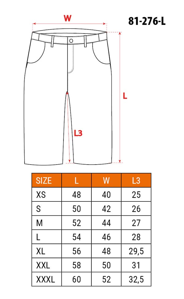 PREMIUM shorts, 62% bomull, 35% polyester, 3% elastan, storlek L