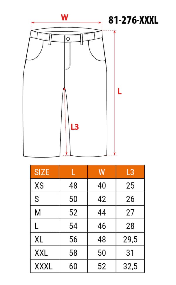 PREMIUM shortsit, 62% puuvillaa, 35% polyesteriä, 3% elastaania, koko XXXL