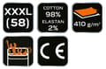 Miniatyrbillede 1 af 7: DENIM arbejdsshorts, sorte, str. XXXL