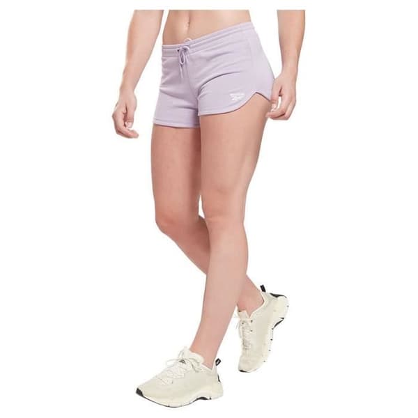 Kort träningsshorts - Reebok - Identity French Terry - Violet Oasis - Dam - Andningsbar