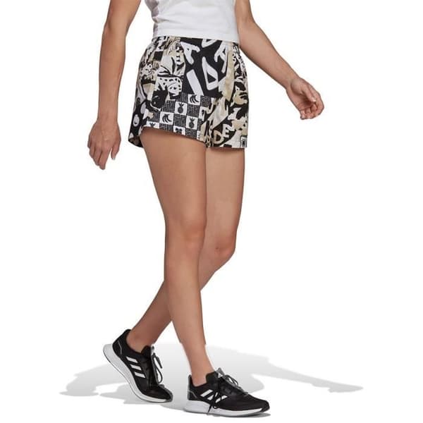 Short - adidas - W Farm AOP Sho (1-4) - Svart - Storlek M 44-46 - 100% Återvunnen Polyester