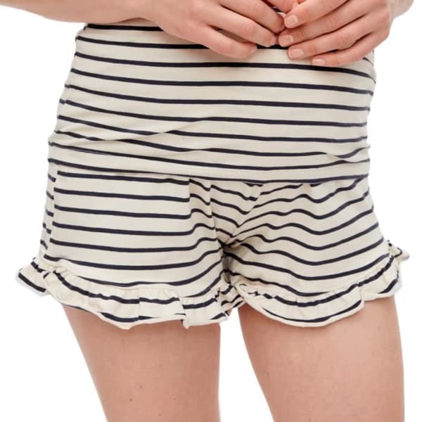 Kort Femme Mamalicious Nadine - Beige/Marin - Elastisk midja - Randiga mönster