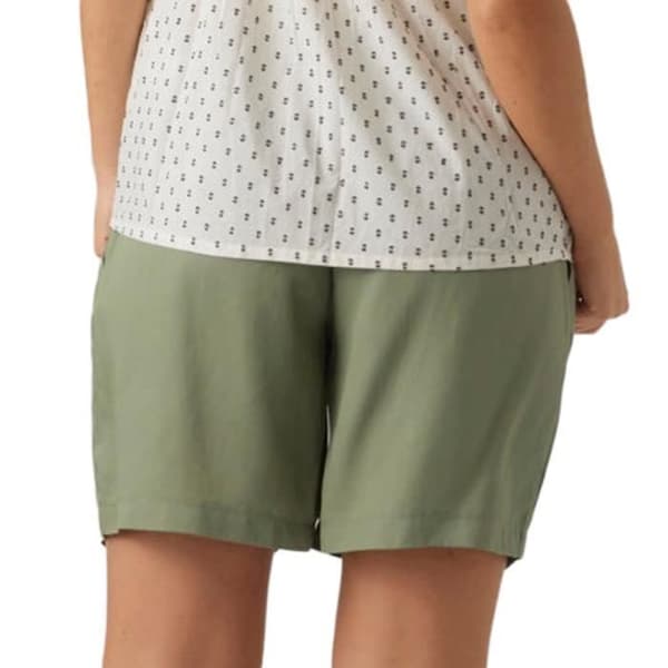 Kort graviditetsbyxa kaki dam Mamalicious Mlteca - Grön - Regular passform - 100 % Lyocell