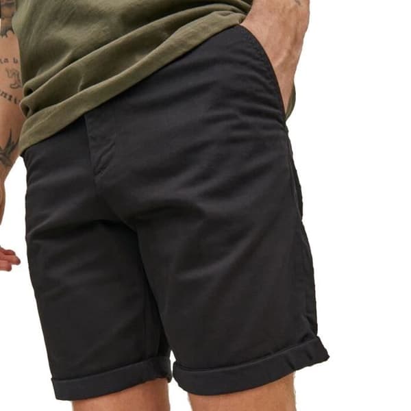 Kort Noir Homme Jack &amp; Jones Chino - Noir - Regular - Blixtlås - Bältesflikar - 4 fickor